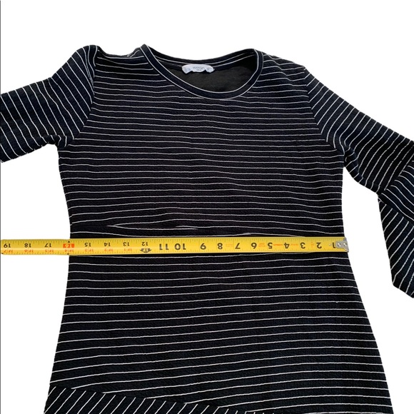 Mango Black & White Long Sleeve Dress Size 6 - Picture 9 of 17